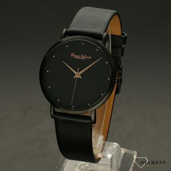 Zegarek damski Bruno Calvani BC90550 Czarny Pasek BC90550 BLACK. Zegarek damski zachowany w czarnej, ciemnej kolorystyce z dodatkowymi elementami w kolorze różowego złota. Zegarek damski to świetny pom (3).jpg